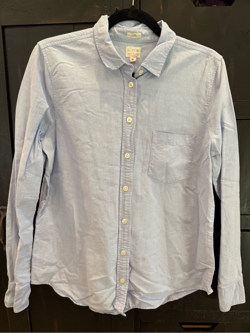 J. Crew Boy Fit Light Blue Women's Button-Down Shirt